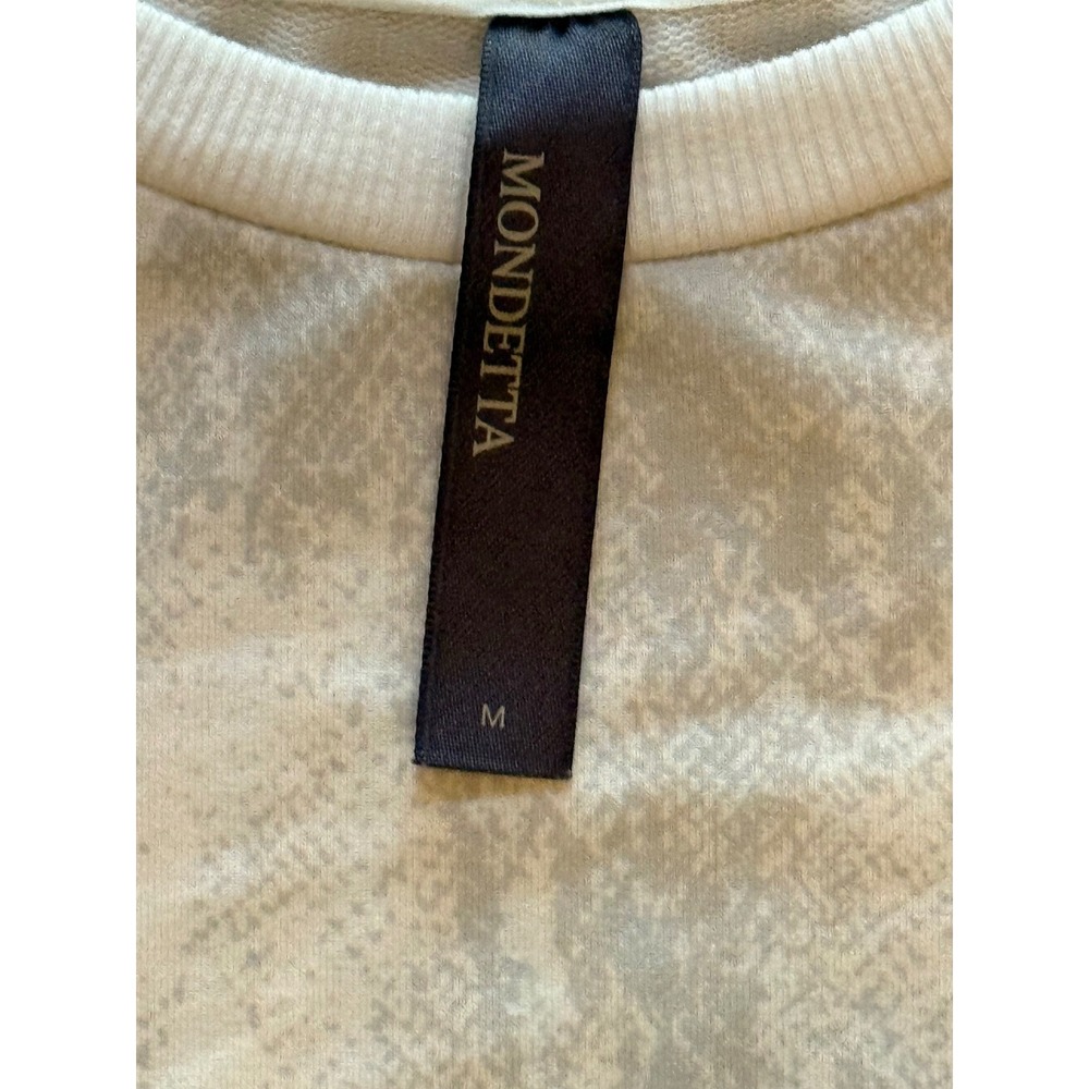 Mondetta Womens Grey White Snakeskin Print Pullover Sweatshirt Sz M Modal Blend - Picture 3 of 8
